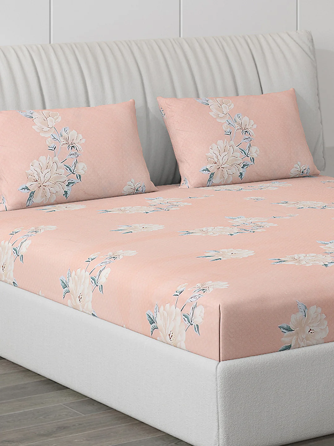 120 GSM  Polyester Double Bed Bedsheet with 2 Pillow Covers - Updated - Updated - Image 5