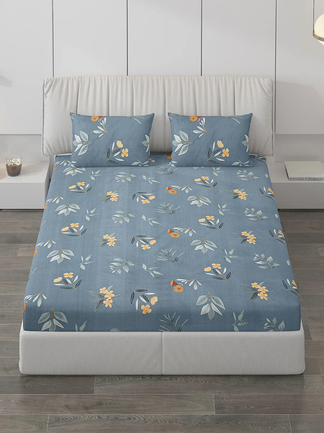 120 GSM  Polyester Double Bed Bedsheet with 2 Pillow Covers - Updated - Updated - Image 2