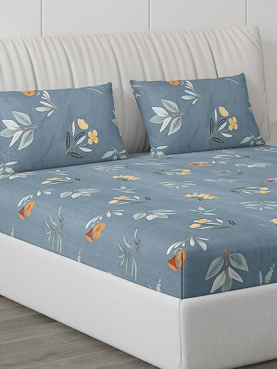 120 GSM  Polyester Double Bed Bedsheet with 2 Pillow Covers - Updated - Updated - Image 5