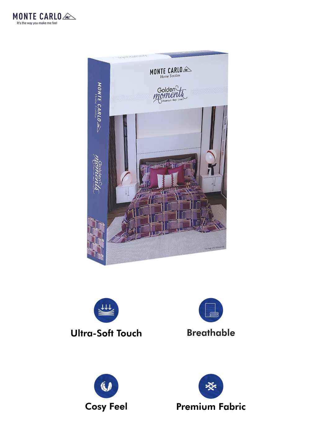 120 GSM  Polyester Double Bed Bedsheet with 2 Pillow Covers - Updated - Updated - Image 10