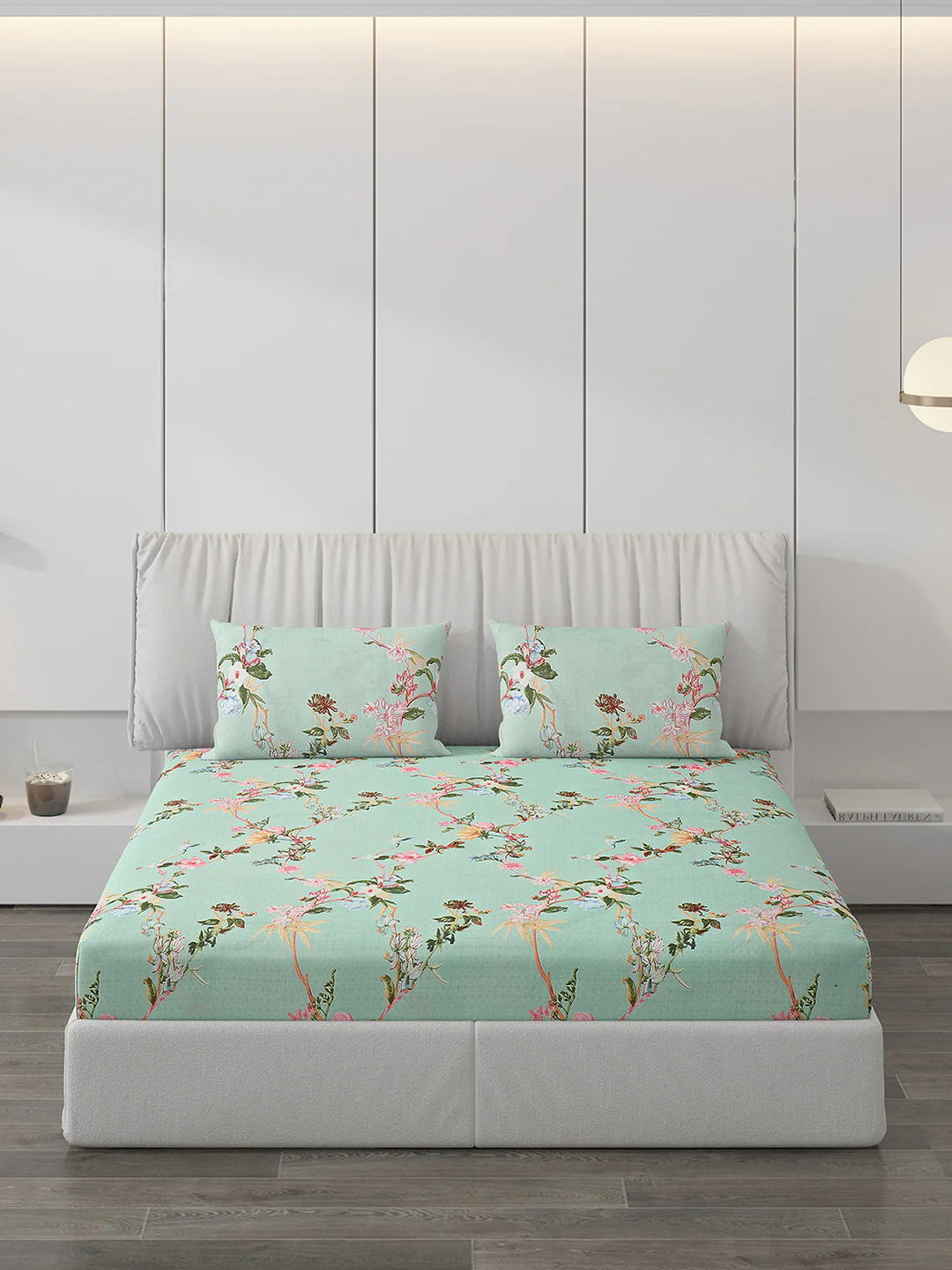 120 GSM  Polyester Double Bed Bedsheet with 2 Pillow Covers - Updated - Updated - Image 3