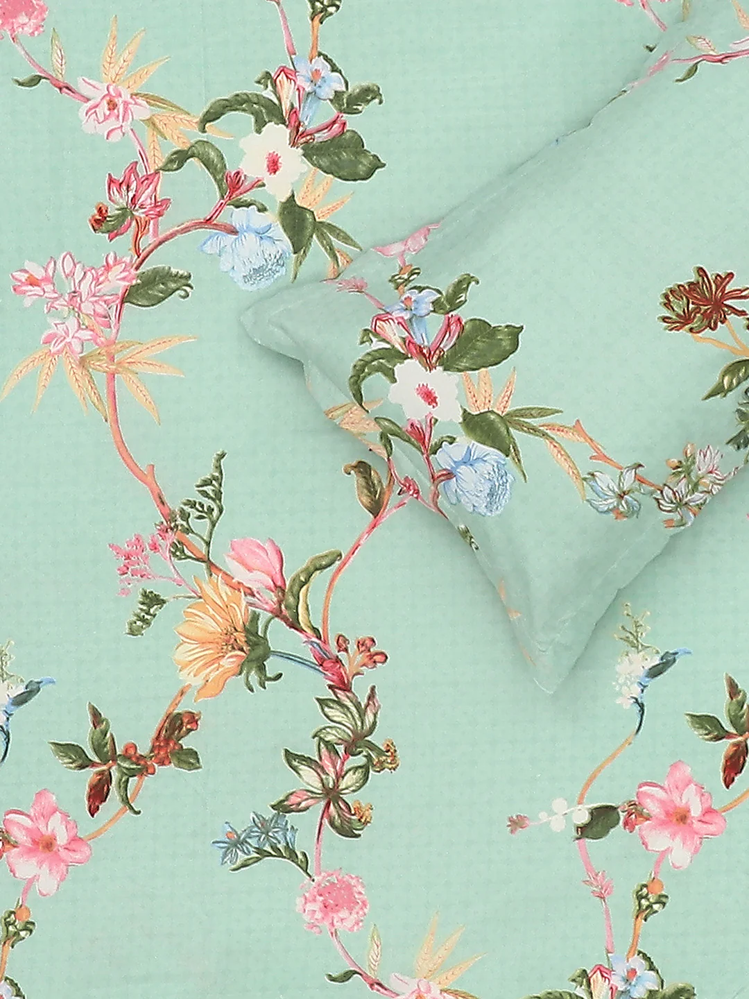 120 GSM  Polyester Double Bed Bedsheet with 2 Pillow Covers - Updated - Updated - Image 5