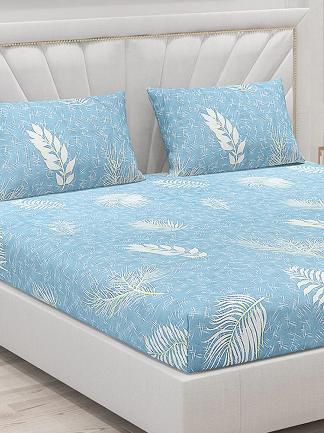 120 GSM  Polyester Double Bed Bedsheet with 2 Pillow Covers - Updated - Updated - Image 5