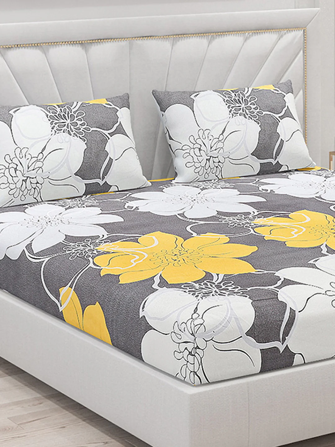 120 GSM  Polyester Double Bed Bedsheet with 2 Pillow Covers - Updated - Updated - Image 5