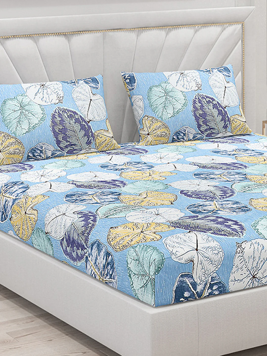 120 GSM  Polyester Double Bed Bedsheet with 2 Pillow Covers - Updated - Updated - Image 5