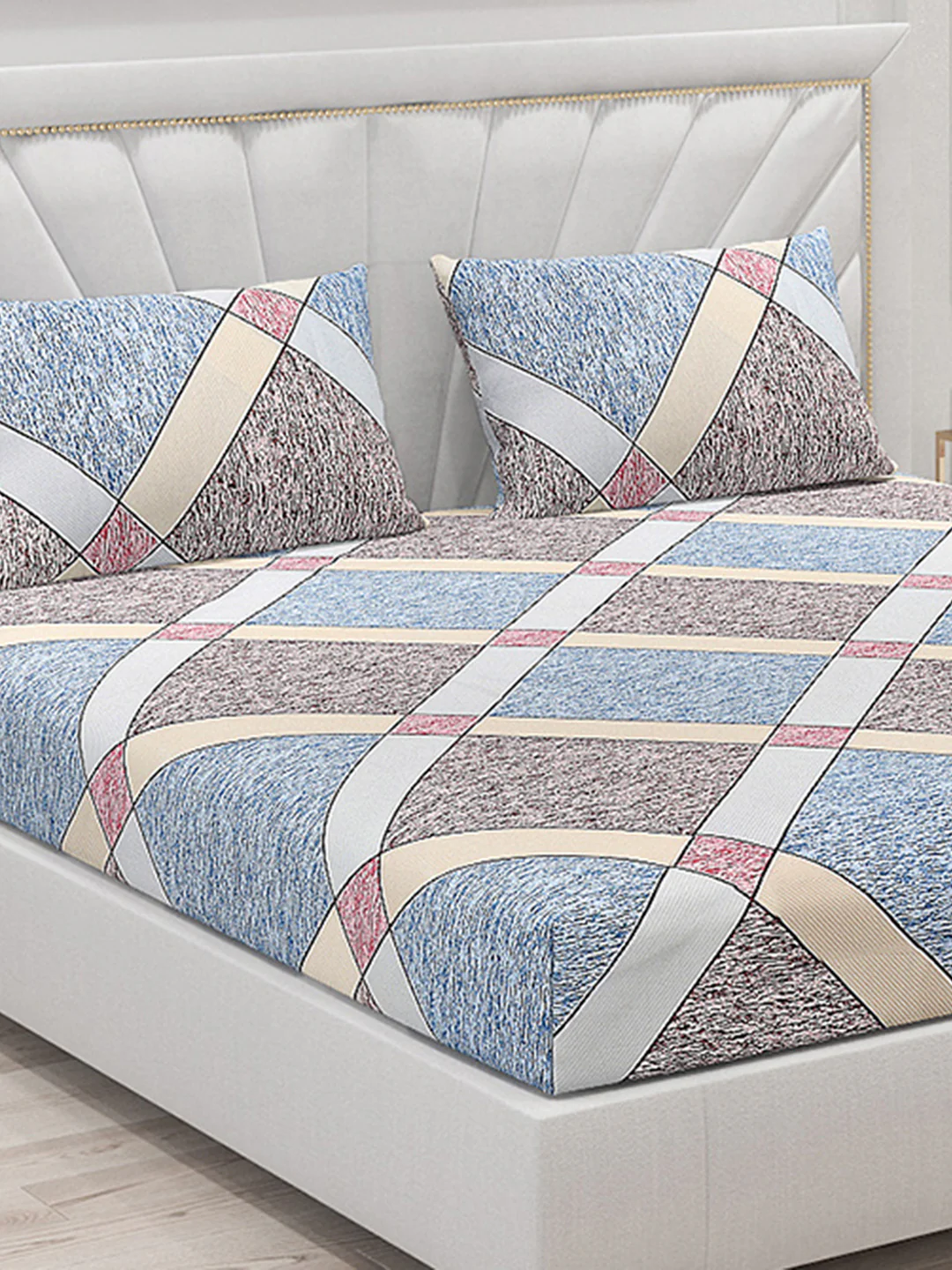 120 GSM  Polyester Double Bed Bedsheet with 2 Pillow Covers - Updated - Image 5
