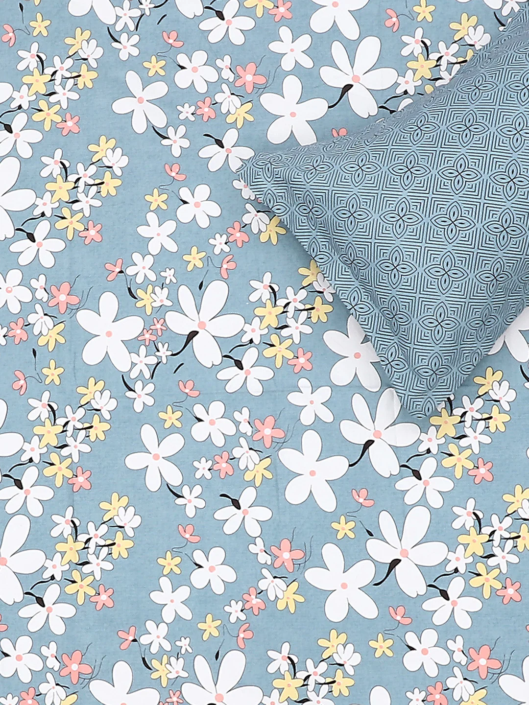 120 GSM  Polyester Double Bed Bedsheet with 2 Pillow Covers - Updated - Updated - Image 6