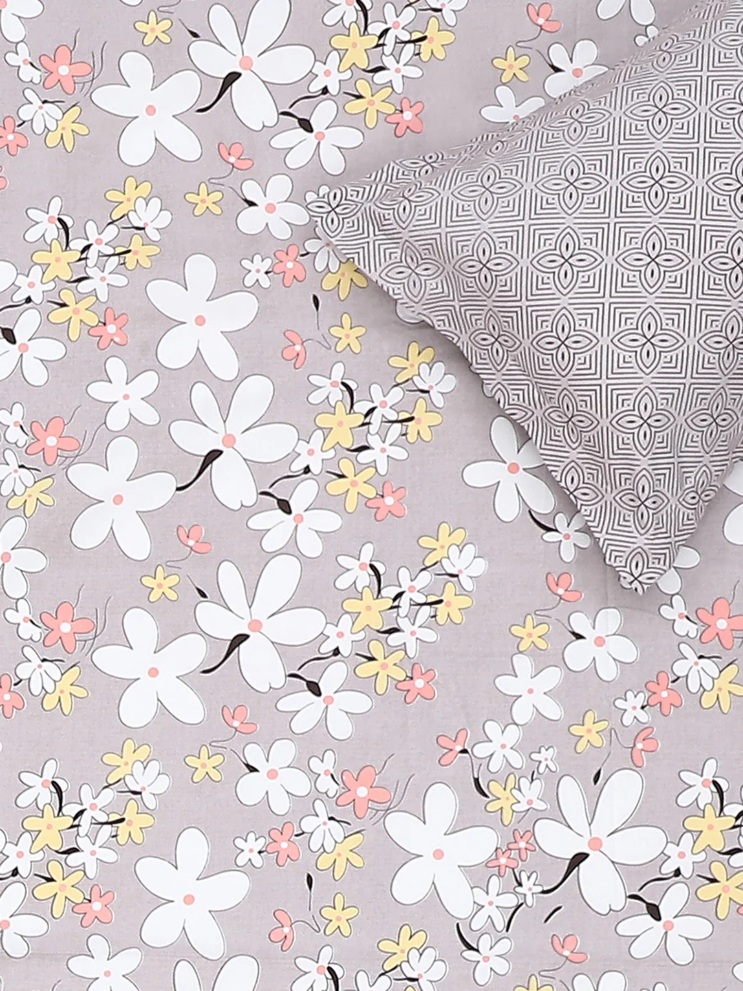 120 GSM  Polyester Double Bed Bedsheet with 2 Pillow Covers - Updated - Updated - Image 6