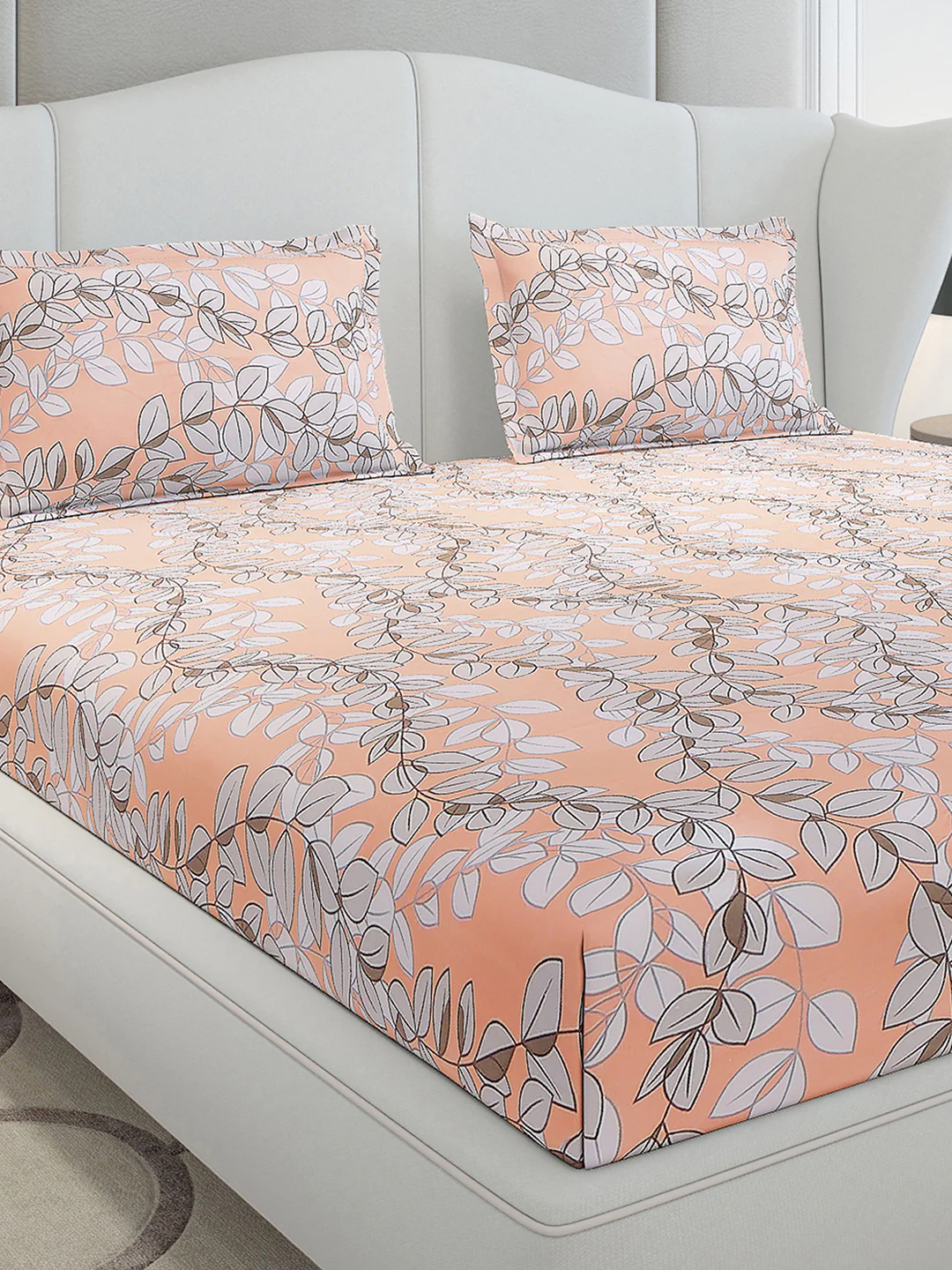 120 GSM Polyester Queen Size 1 Bedsheet with 2 Pillow Covers (Occasion) - Image 4