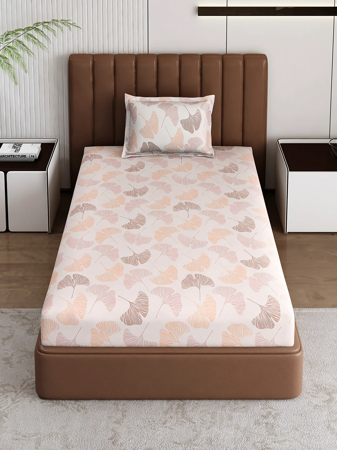 120 GSM Polyester Single Bedsheet with 1 Pillow Cover (Pixel) - Image 2