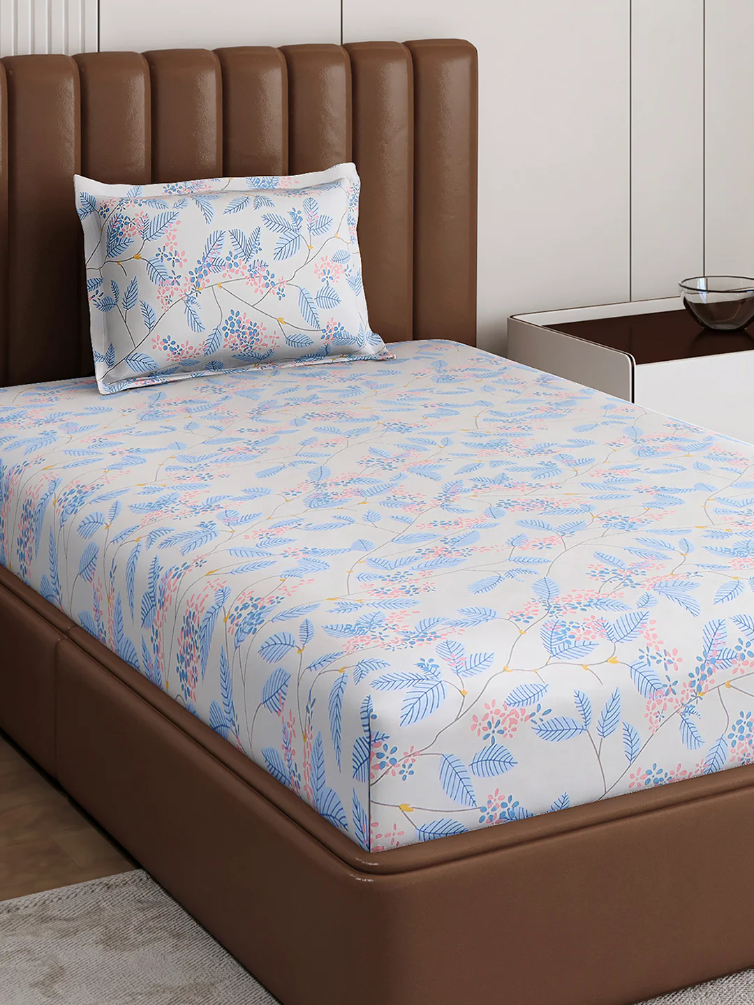120 GSM Polyester Single Bedsheet with 1 Pillow Cover (Pixel) - Image 4