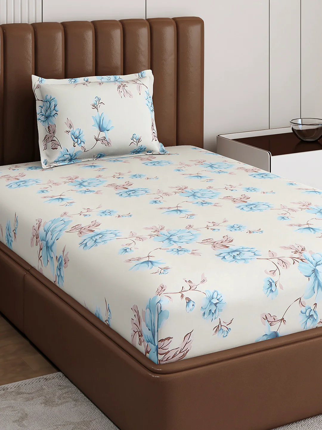 120 GSM Polyester Single Bedsheet with 1 Pillow Cover (Pixel) - Image 4