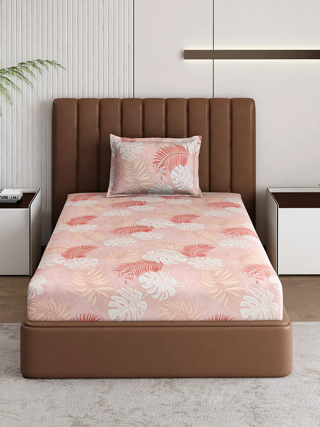120 GSM Polyester Single Bedsheet with 1 Pillow Cover (Pixel) - Image 3