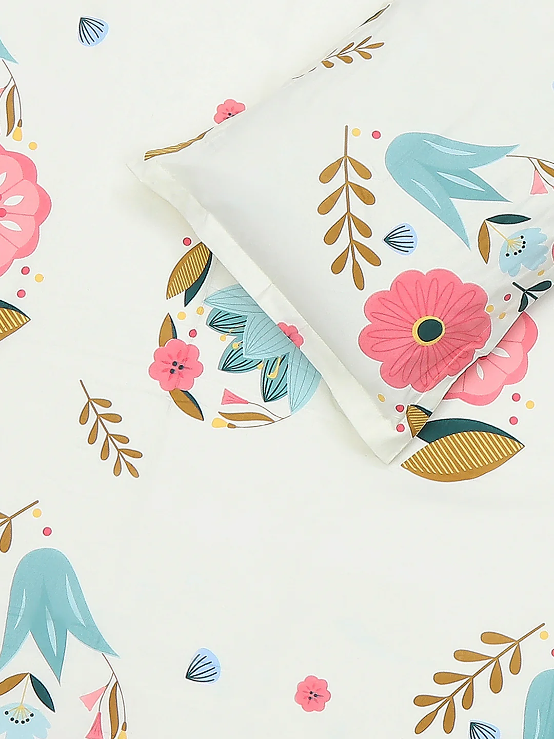 120 GSM Polyester Single Bedsheet with 1 Pillow Cover (Pixel) - Image 5