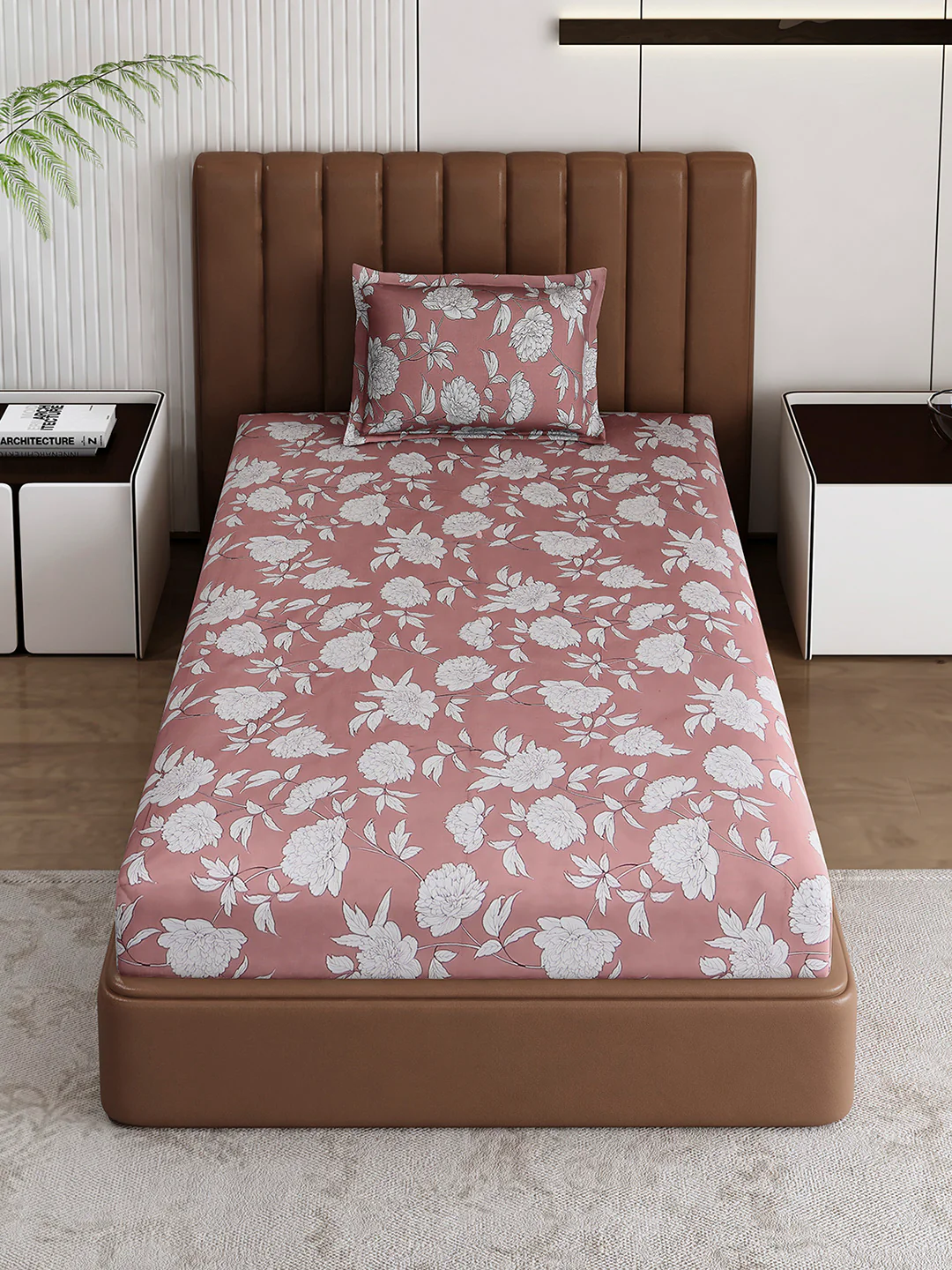 120 GSM Polyester Single Bedsheet with 1 Pillow Cover (Pixel) - Image 2