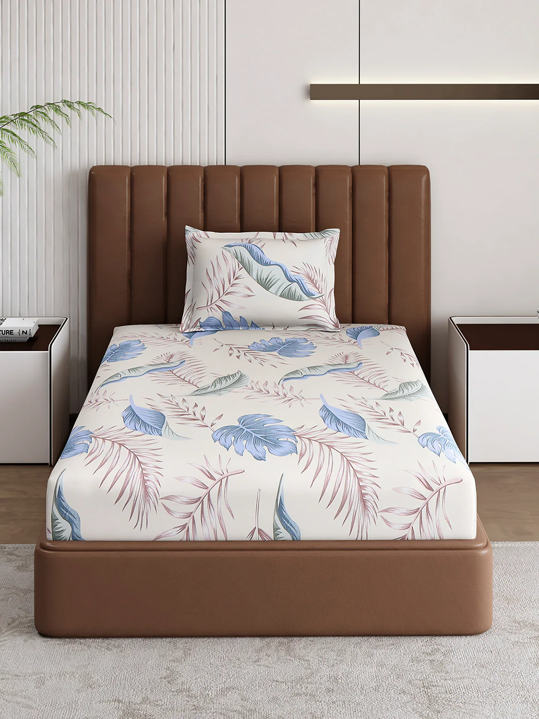 120 GSM Polyester Single Bedsheet with 1 Pillow Cover (Pixel) - Image 3