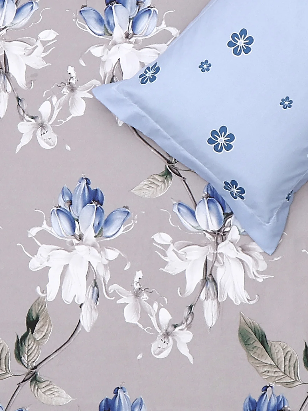 130 GSM Polyester Double Bed 1 Bedsheet with 2 Pillow Cover (Immortal) - Image 5