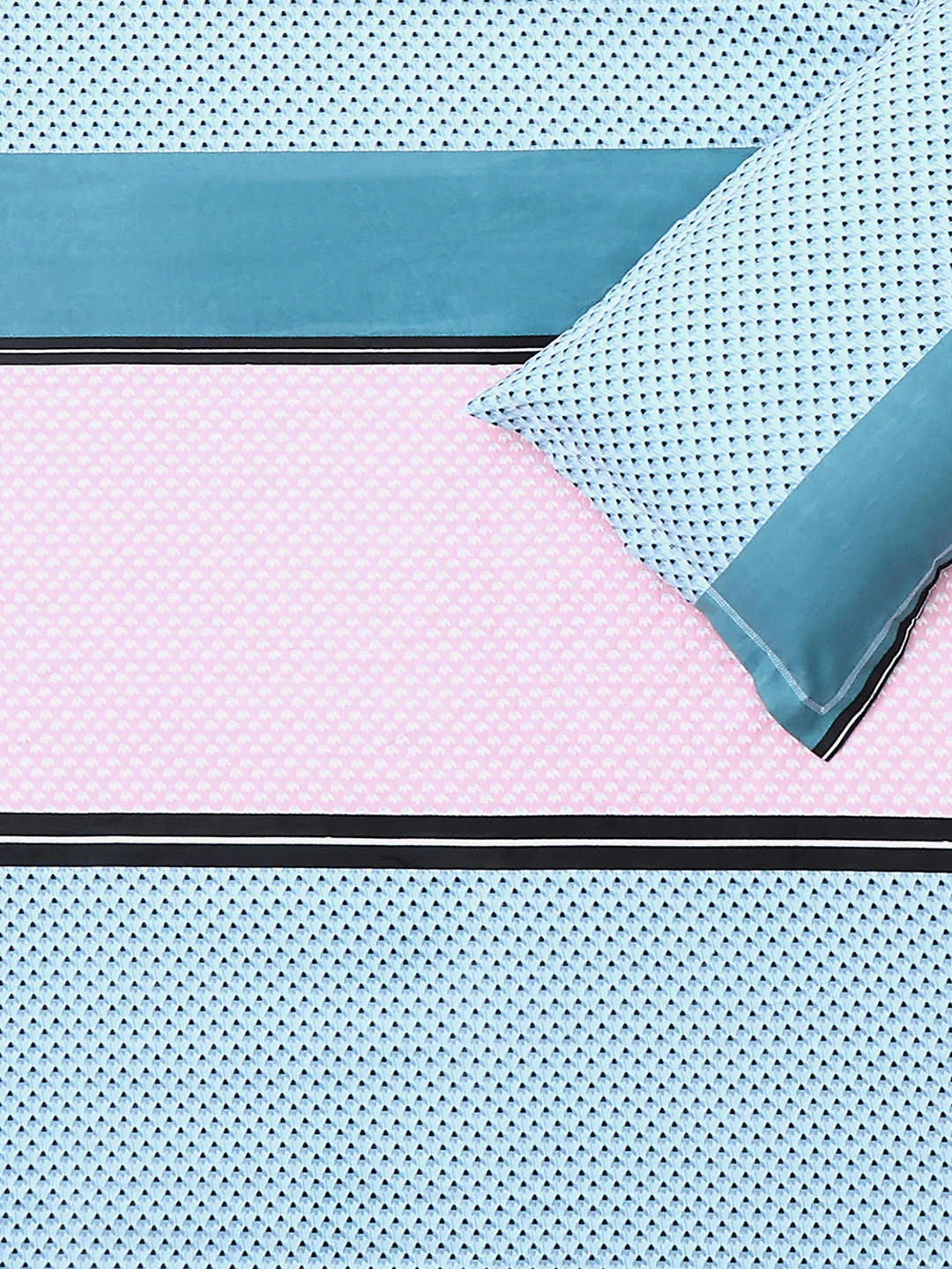 130 GSM Polyester Double Bed 1 Bedsheet with 2 Pillow Covers (Fashnik) - Image 5