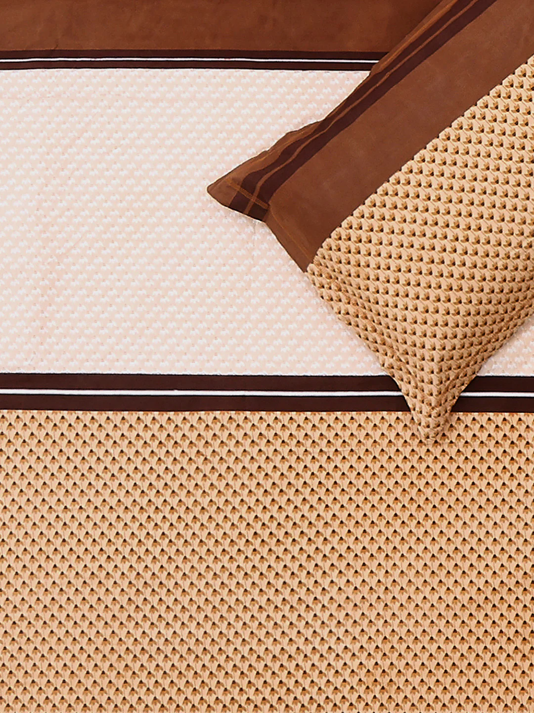 130 GSM Polyester Double Bed 1 Bedsheet with 2 Pillow Covers (Fashnik) - Image 5