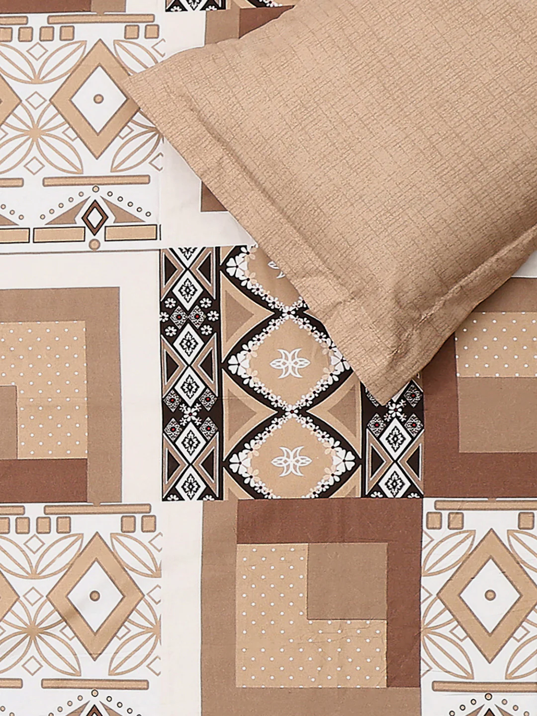 130 GSM Polyester Double Bed 1 Bedsheet with 2 Pillow Covers (Immortal) - Image 5