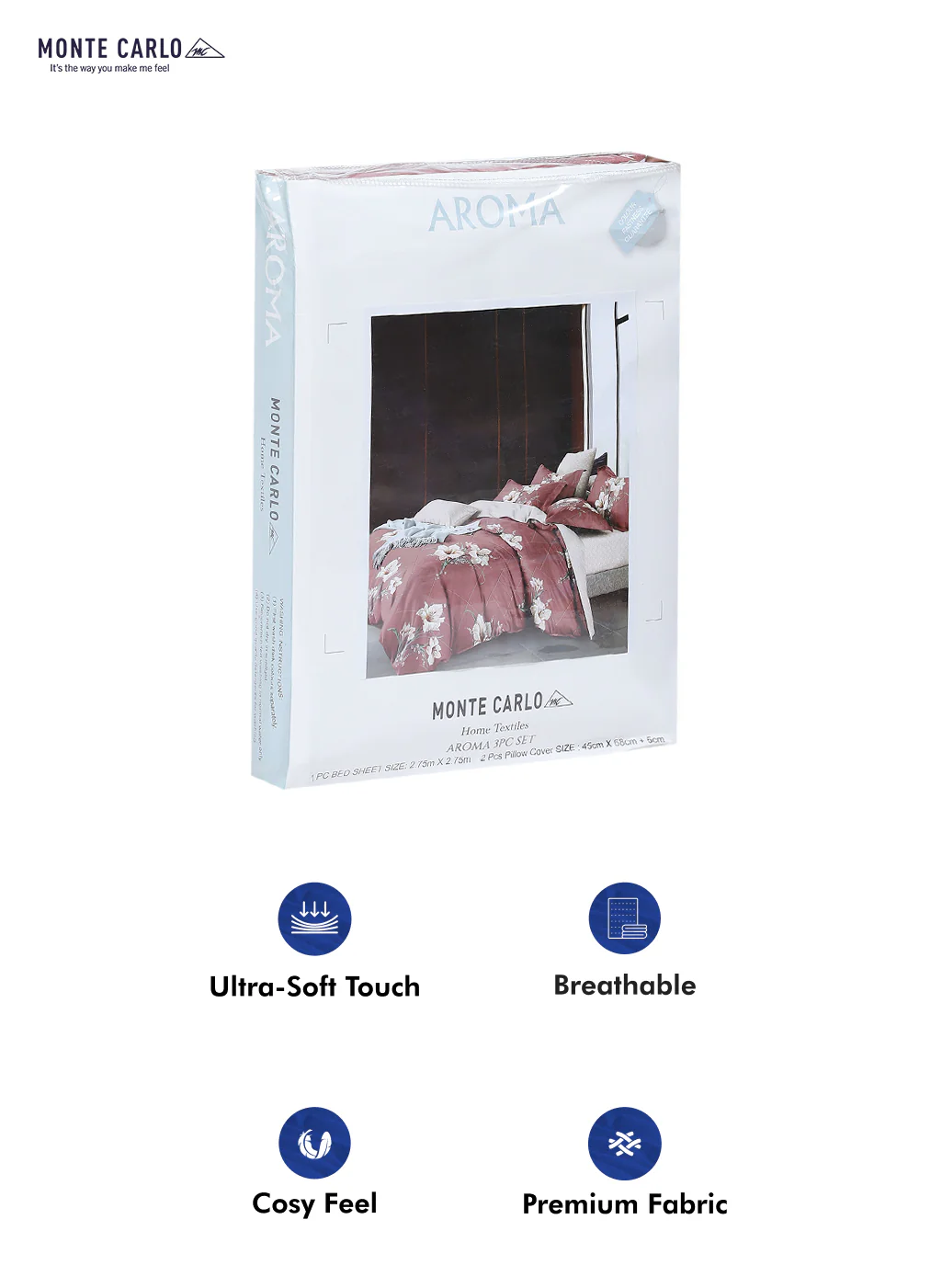 130 GSM Polyester Double Bed Bedsheet with 2 Pillow Covers - Image 10