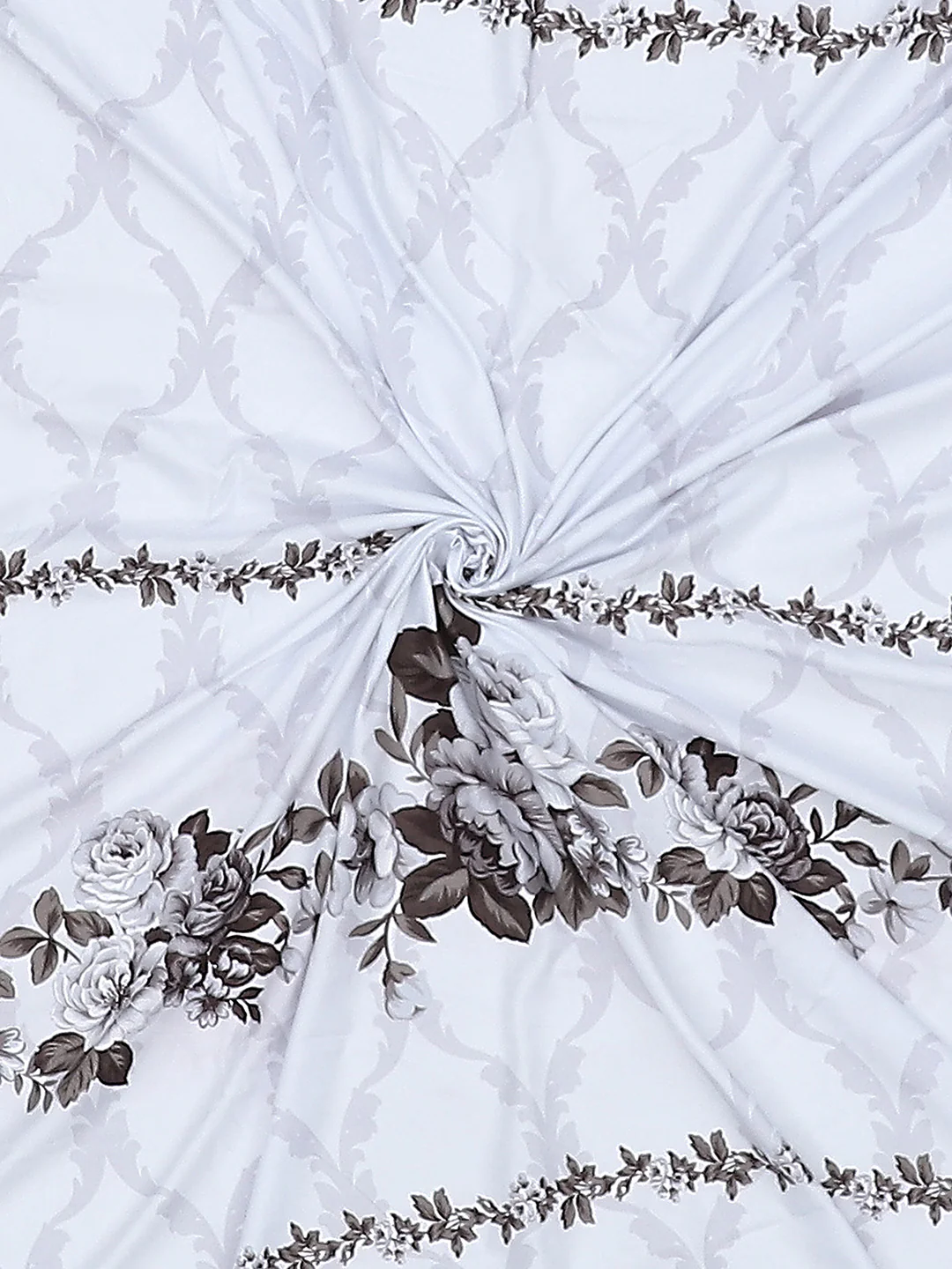 130 GSM Polyester Double Bed Bedsheet with 2 Pillow Covers - Image 9