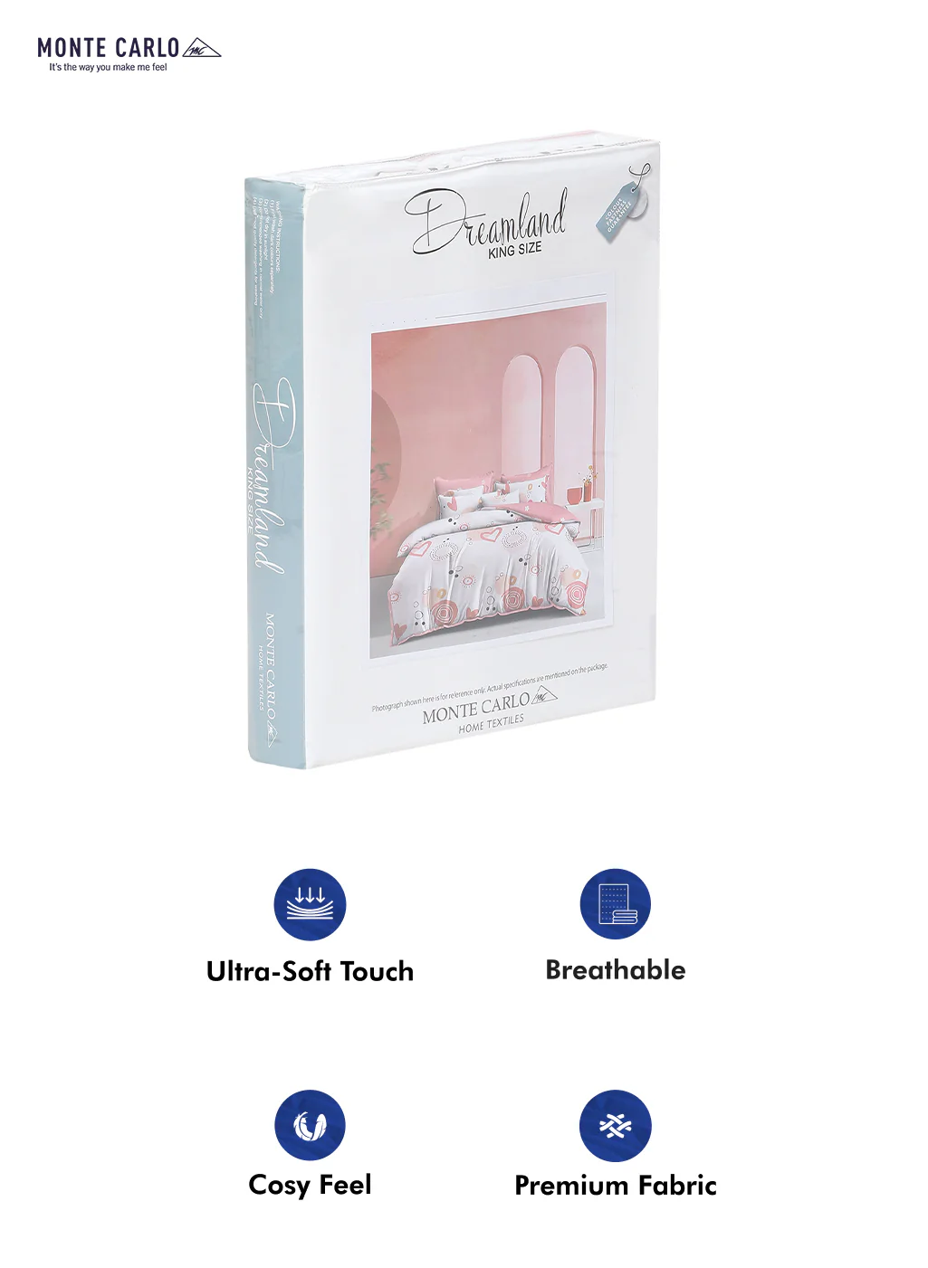 130 GSM Polyester Double Bed Bedsheet with 2 Pillow Covers - Image 10