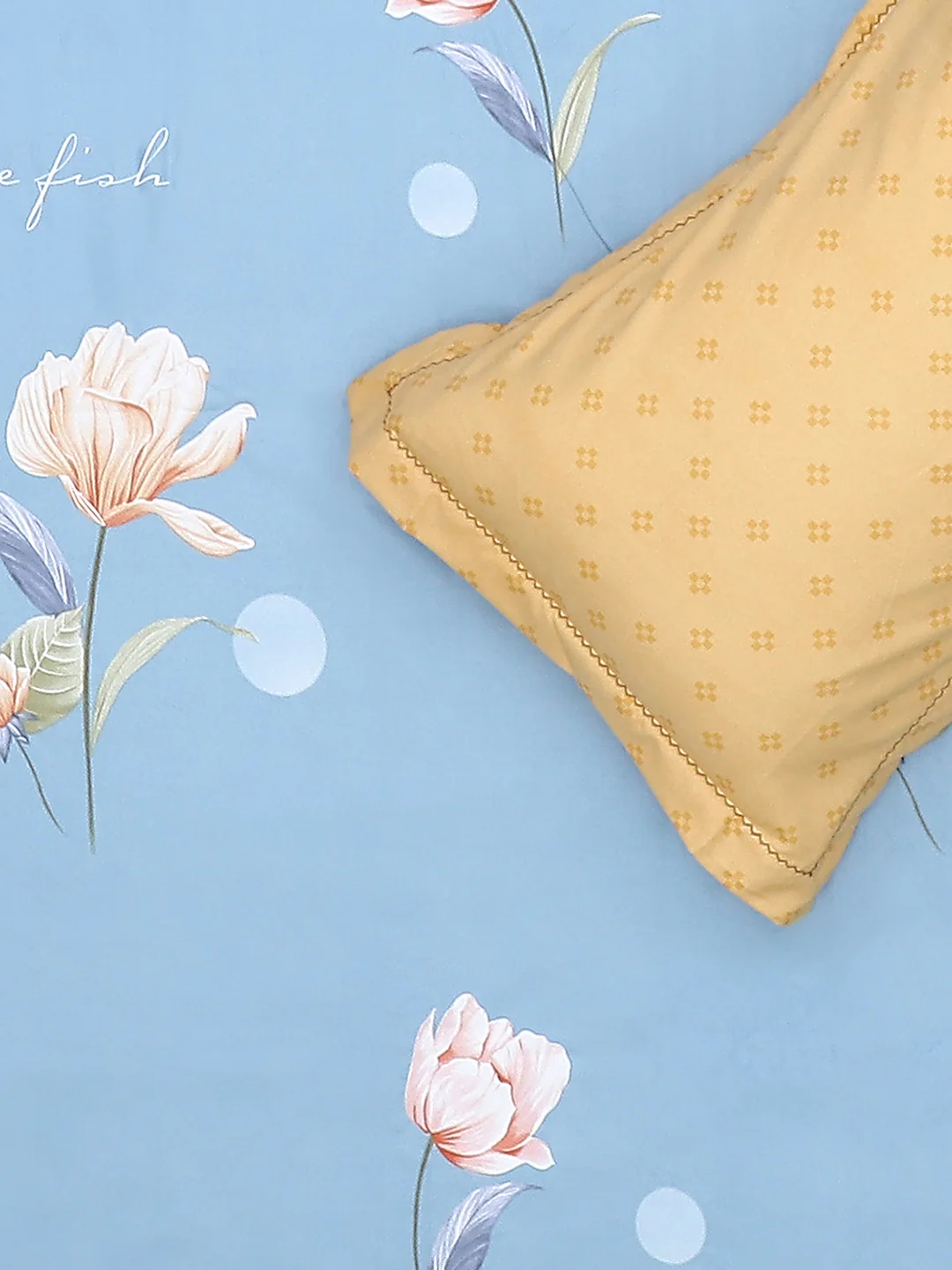 130 GSM Polyester Double Bed Bedsheet with 2 Pillow Covers - Image 6