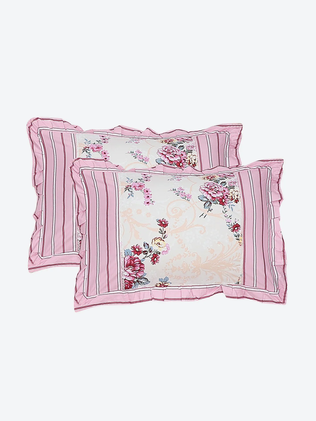 130 GSM Polyester Double Bed Bedsheet with 2 Pillow Covers - Image 8