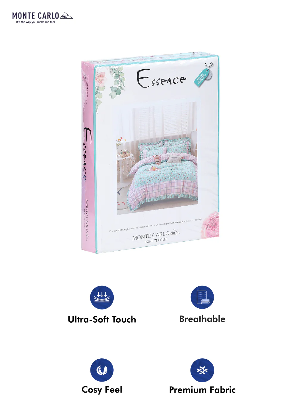 130 GSM Polyester Double Bed Bedsheet with 2 Pillow Covers - Image 10