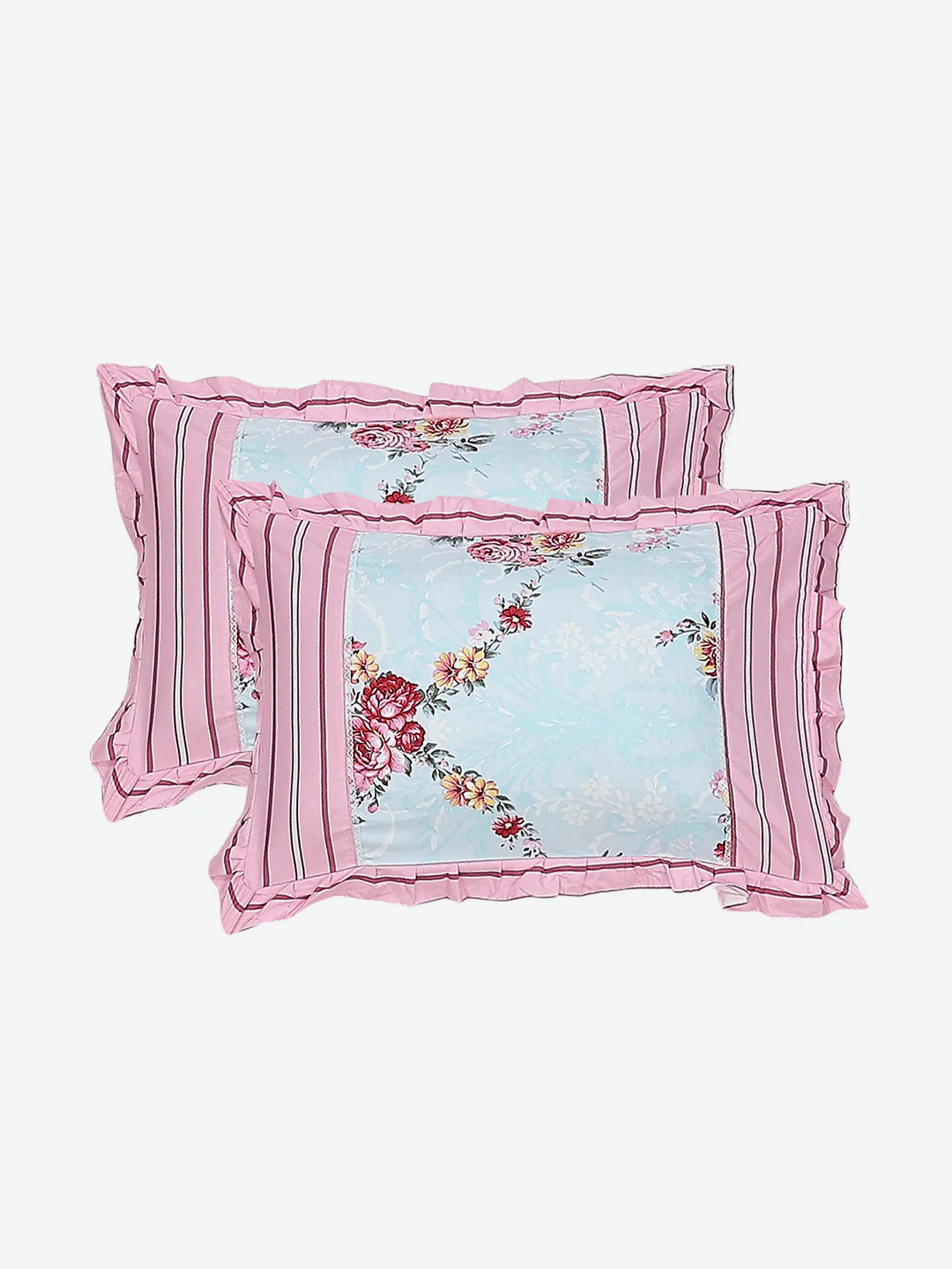 130 GSM Polyester Double Bed Bedsheet with 2 Pillow Covers - Image 8