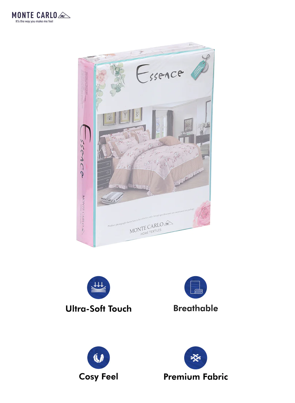 130 GSM Polyester Double Bed Bedsheet with 2 Pillow Covers - Image 10
