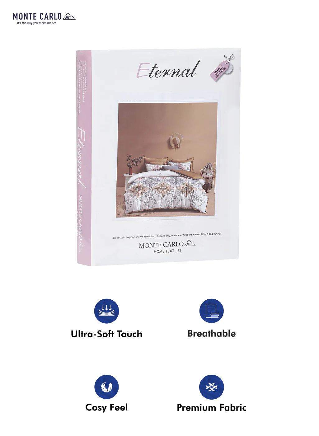 130 GSM Polyester Double Bed Bedsheet with 2 Pillow Covers - Image 10
