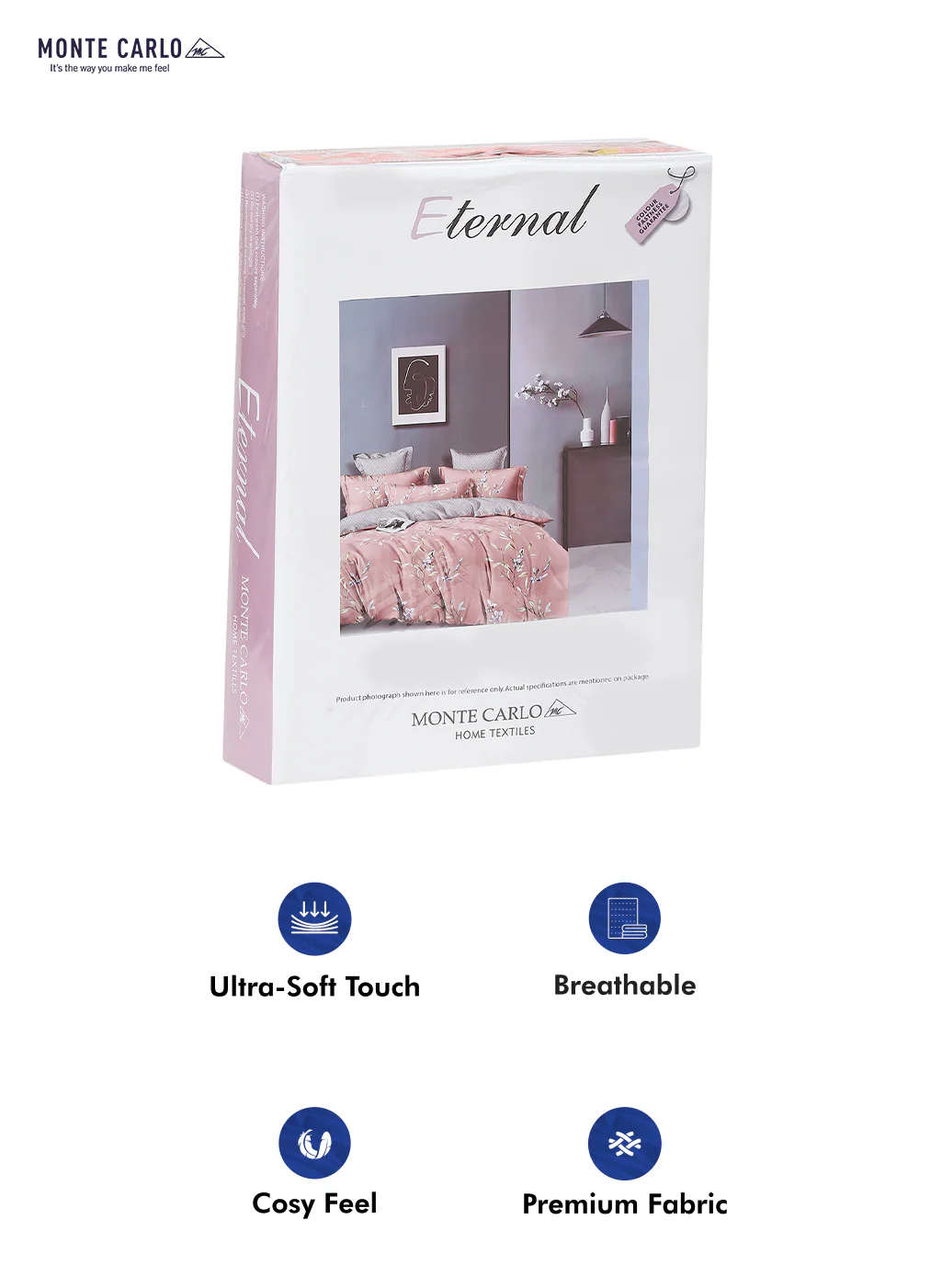 130 GSM Polyester Double Bed Bedsheet with 2 Pillow Covers - Image 10