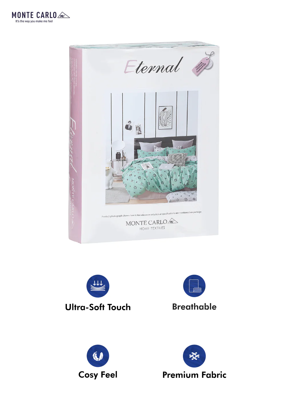 130 GSM Polyester Double Bed Bedsheet with 2 Pillow Covers - Image 10