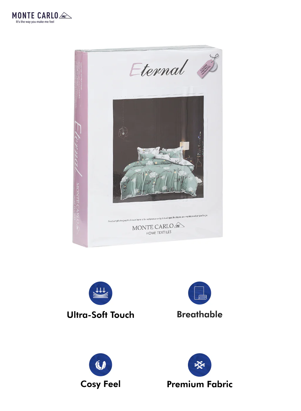 130 GSM Polyester Double Bed Bedsheet with 2 Pillow Covers - Image 10