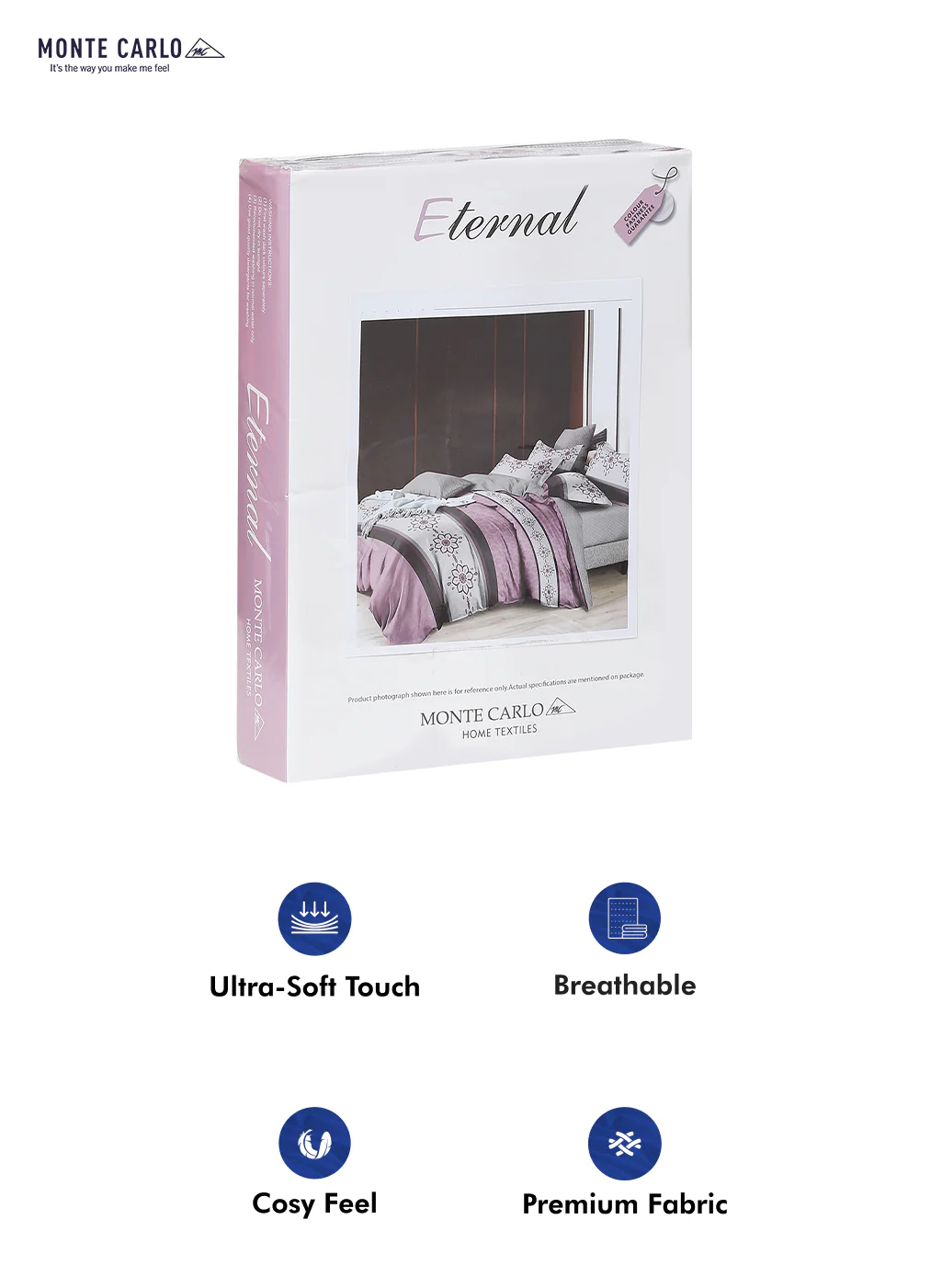 130 GSM Polyester Double Bed Bedsheet with 2 Pillow Covers - Image 10