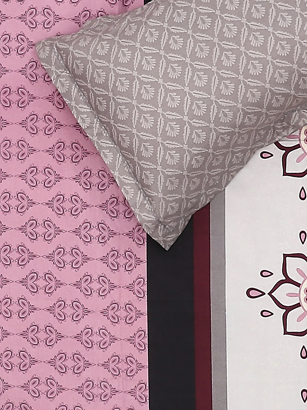 130 GSM Polyester Double Bed Bedsheet with 2 Pillow Covers - Image 6