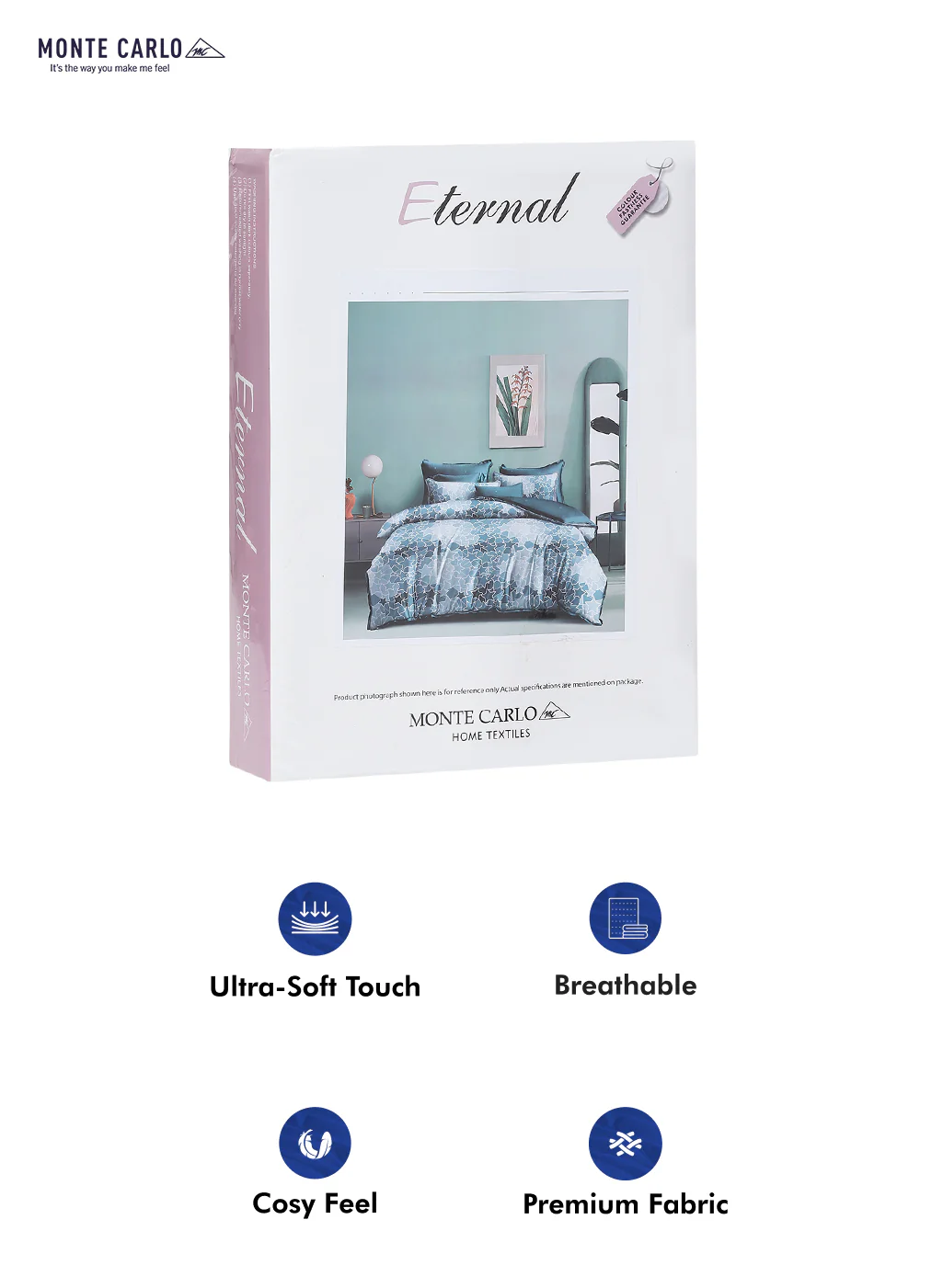 130 GSM Polyester Double Bed Bedsheet with 2 Pillow Covers - Image 10