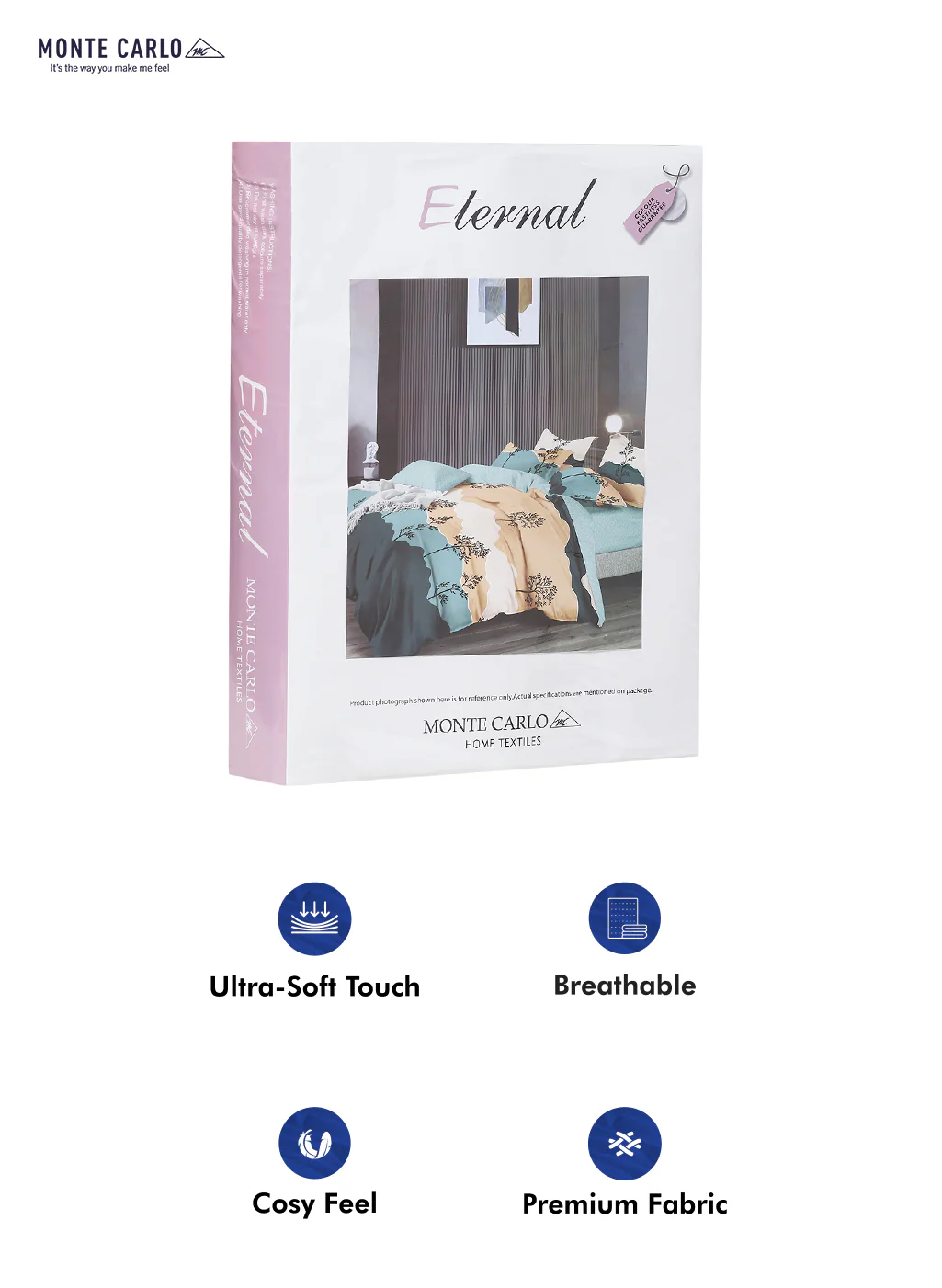 130 GSM Polyester Double Bed Bedsheet with 2 Pillow Covers - Image 10