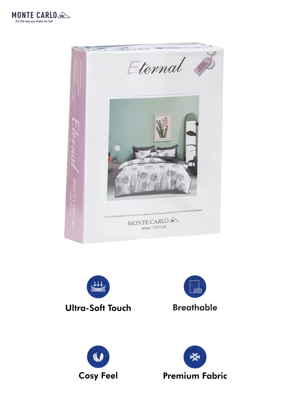 130 GSM Polyester Double Bed Bedsheet with 2 Pillow Covers - Image 10