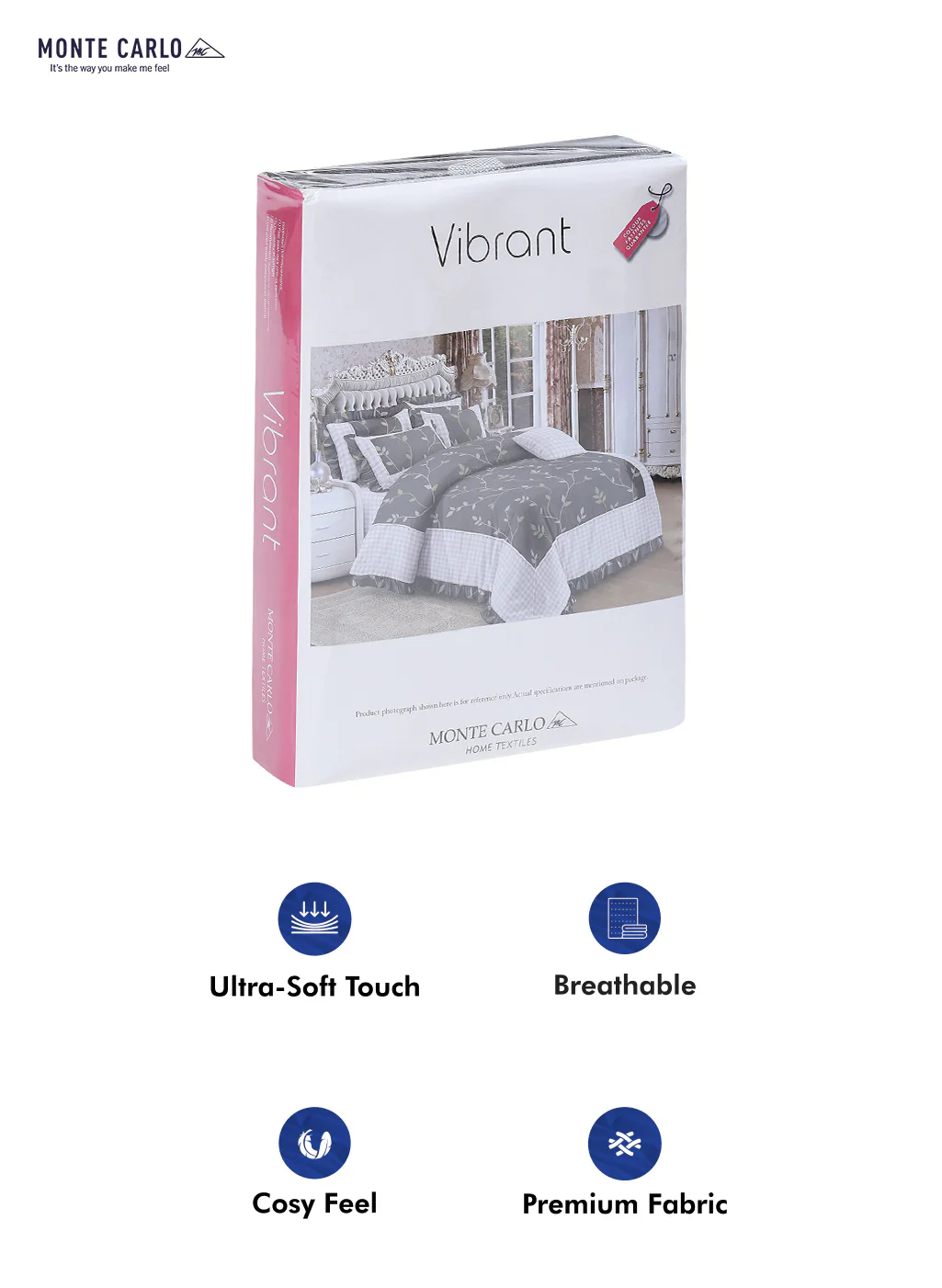130 GSM Polyester Double Bed Bedsheet with 2 Pillow Covers - Image 10
