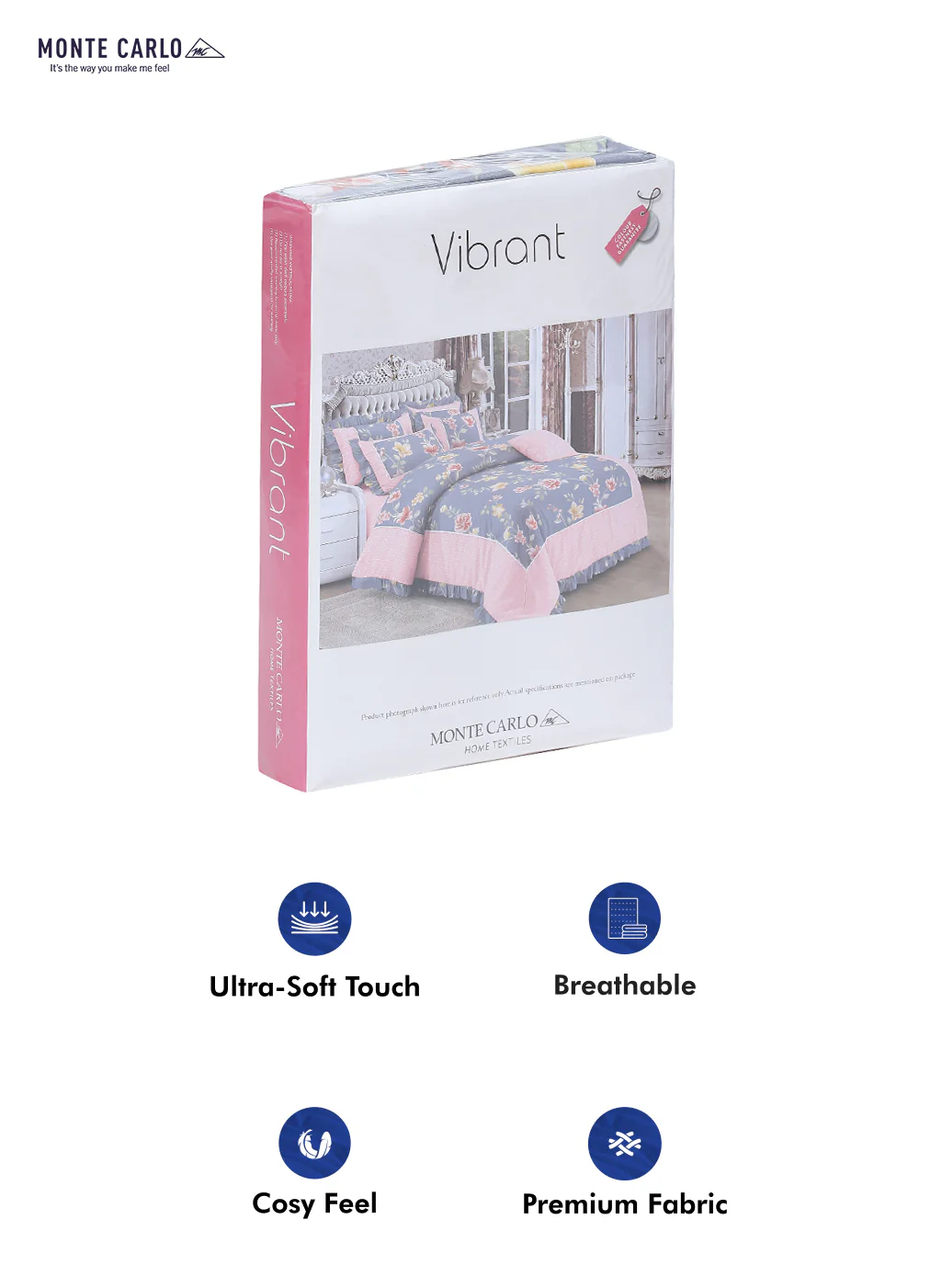 130 GSM Polyester Double Bed Bedsheet with 2 Pillow Covers - Image 10