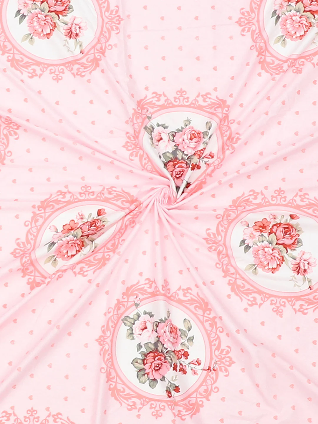 130 GSM Polyester Double Bed Bedsheet with 2 Pillow Covers - Image 9