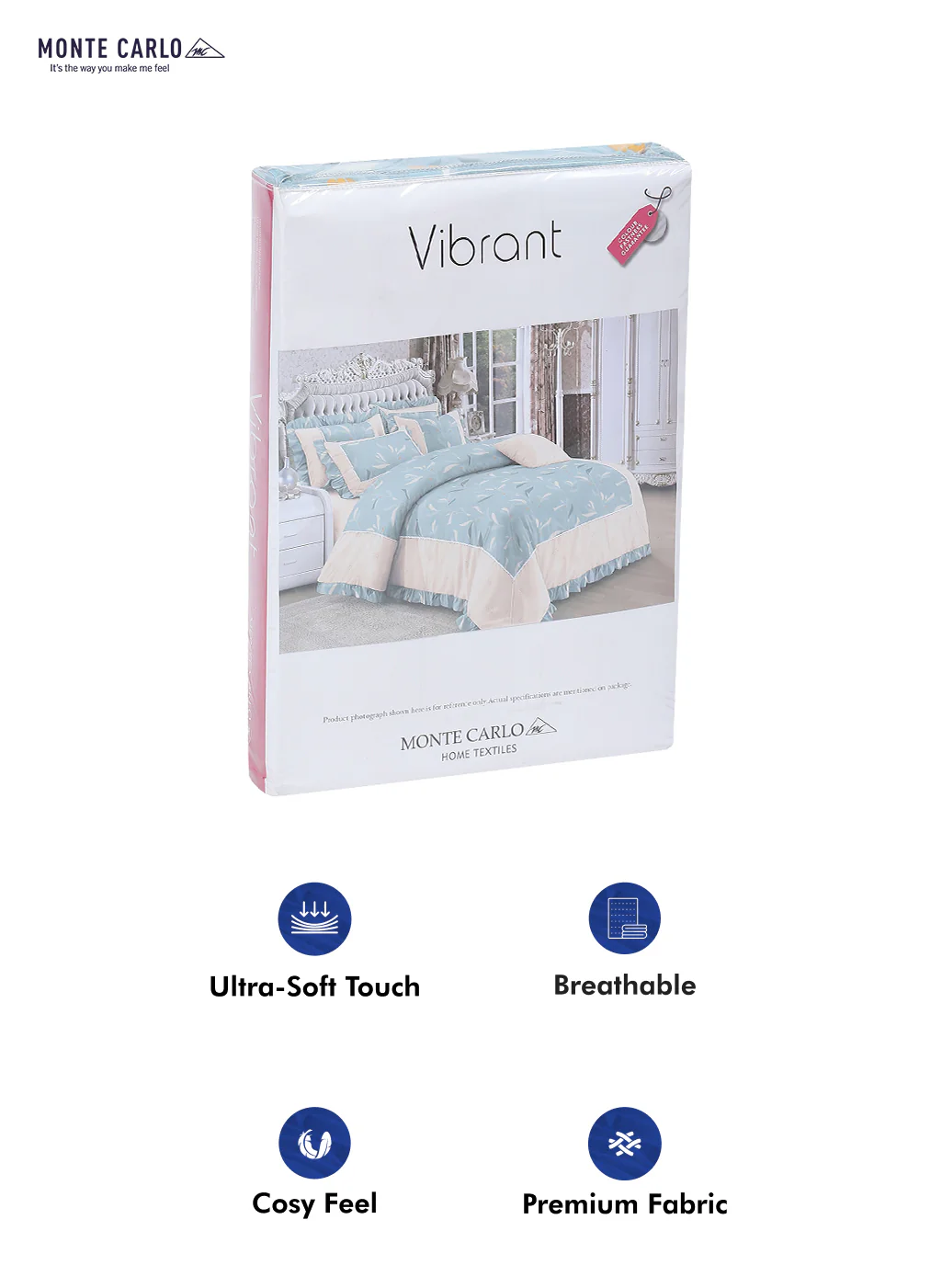 130 GSM Polyester Double Bed Bedsheet with 2 Pillow Covers - Image 10