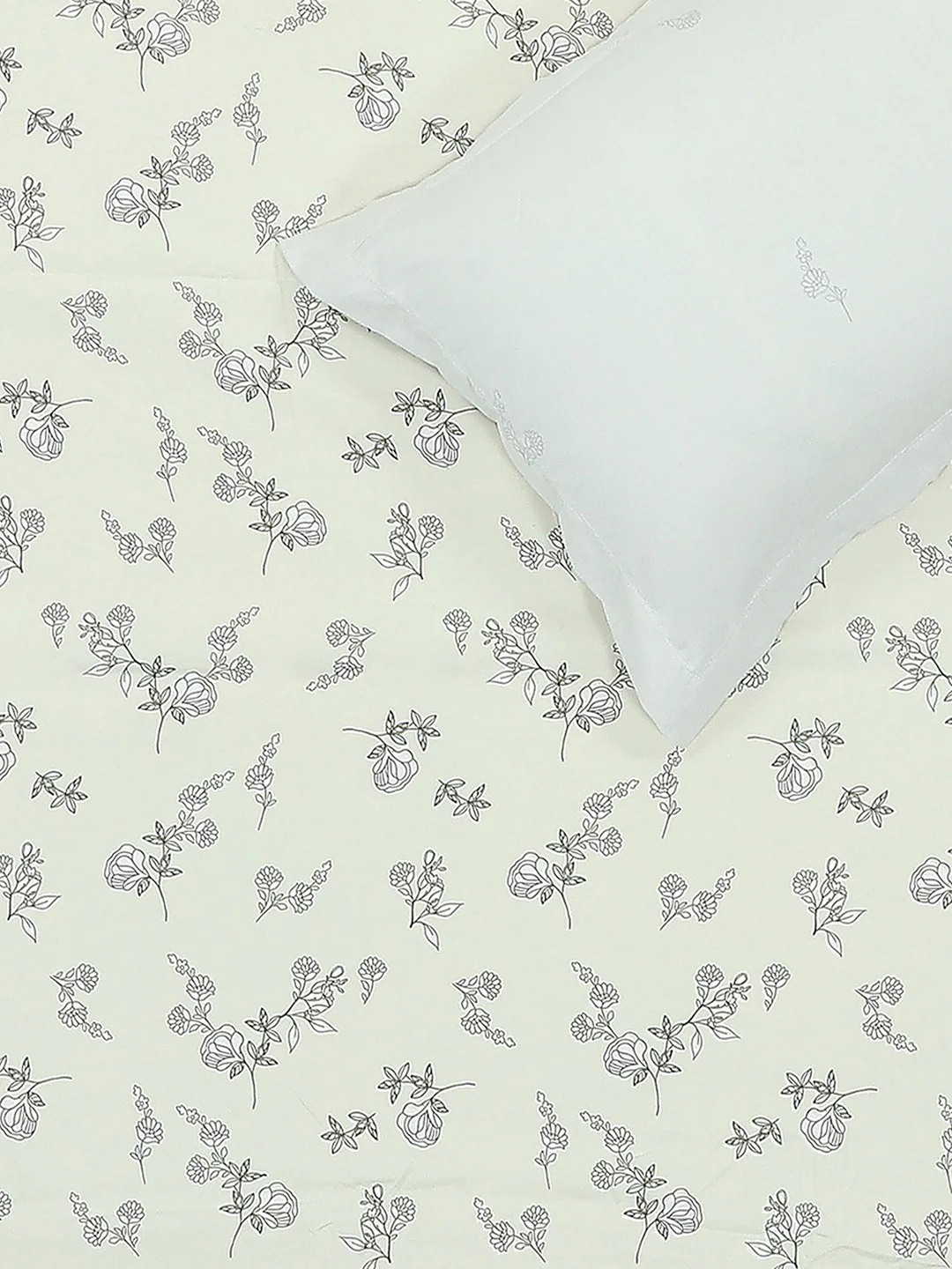 130 GSM Polyester Double Bed 1 Bedsheet with 2 Pillow Covers (Edmond) - Image 5