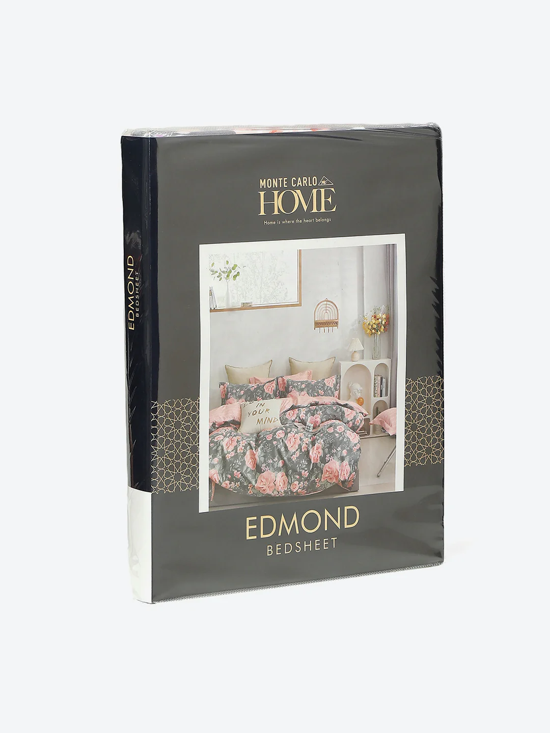130 GSM Polyester Double Bed 1 Bedsheet with 2 Pillow Covers (Edmond) - Image 9