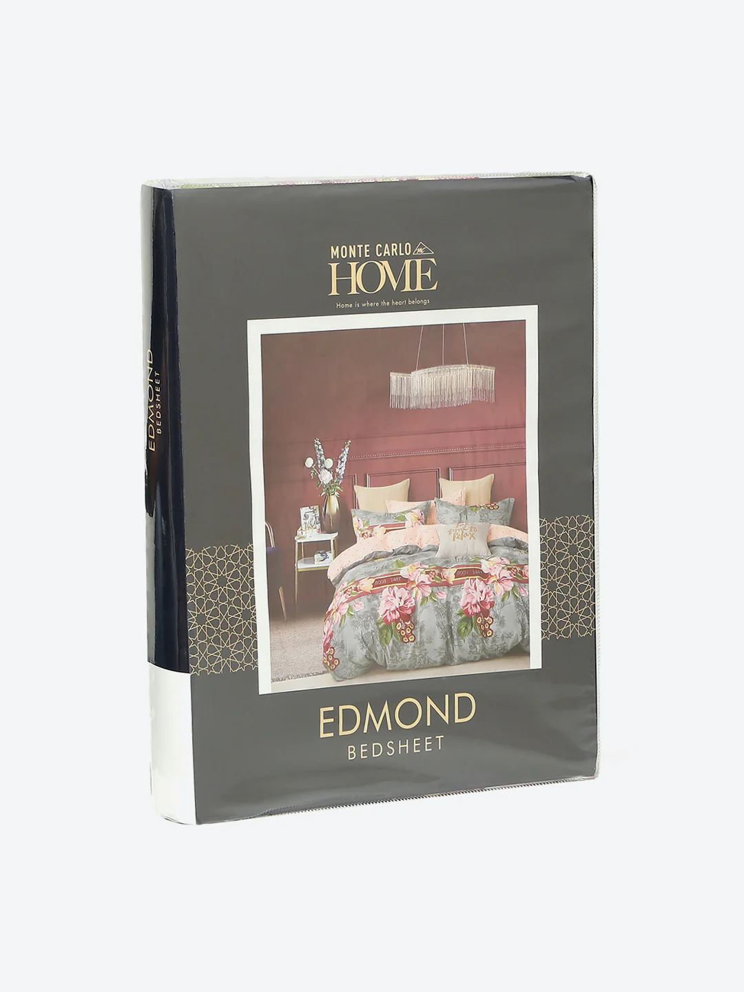 130 GSM Polyester Double Bed 1 Bedsheet with 2 Pillow Covers (Edmond) - Image 9