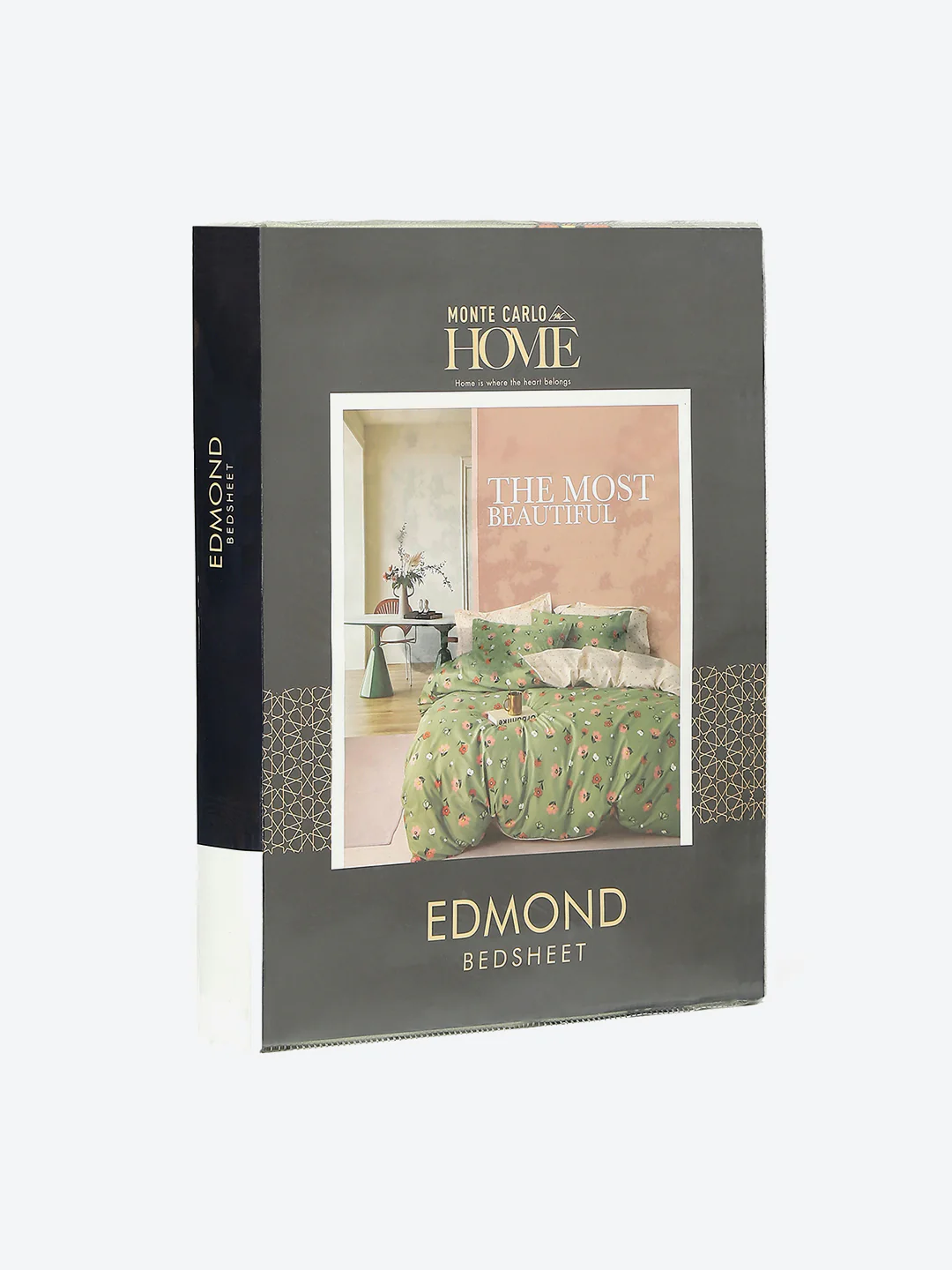130 GSM Polyester Double Bed 1 Bedsheet with 2 Pillow Covers (Edmond) - Image 9