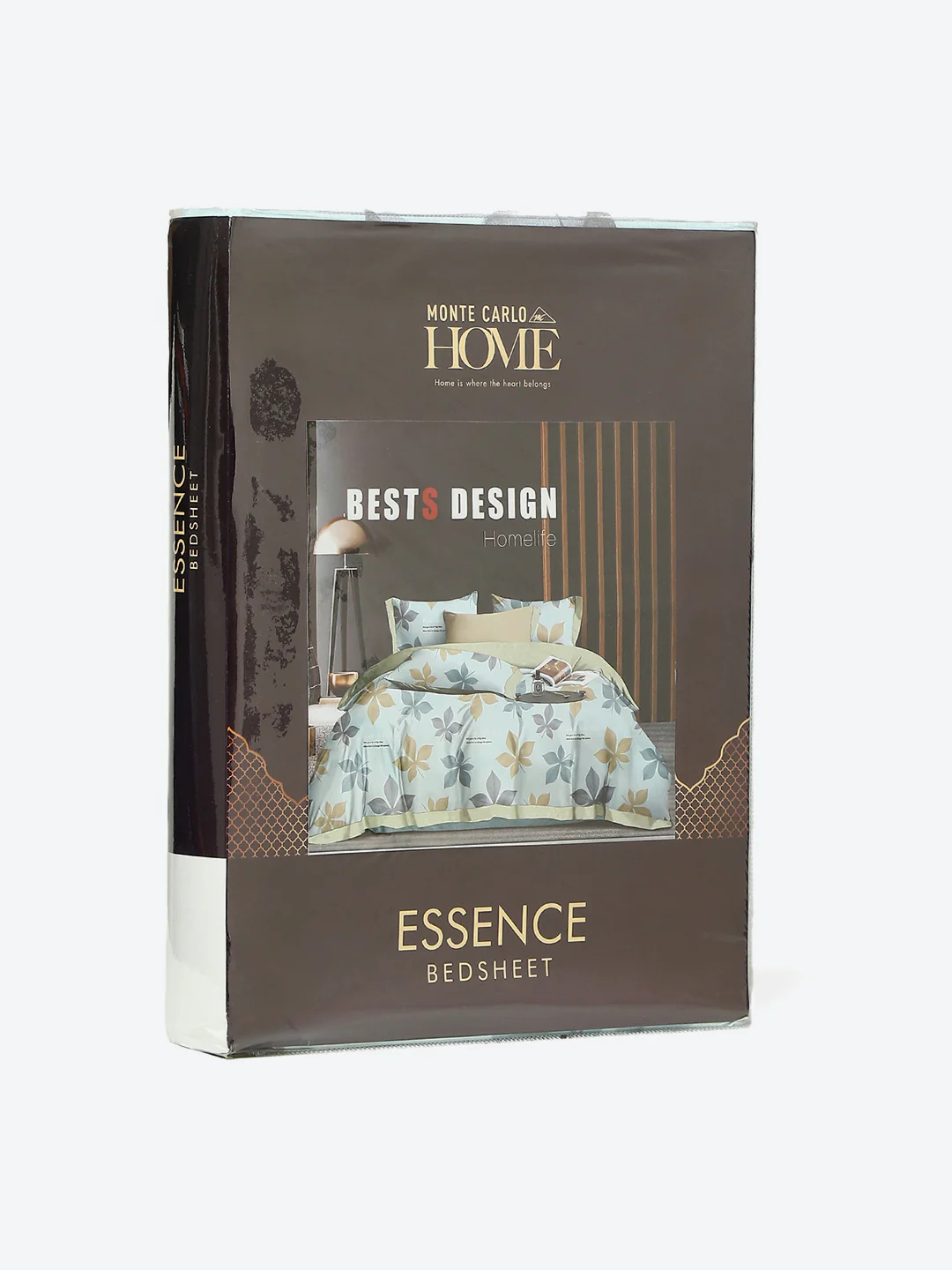 130 GSM Polyester Double Bed 1 Bedsheet with 2 Pillow Covers (Essence) - Image 9